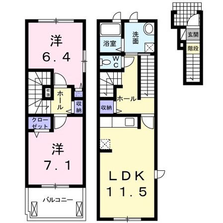 野並駅 徒歩12分 2-3階の物件間取画像